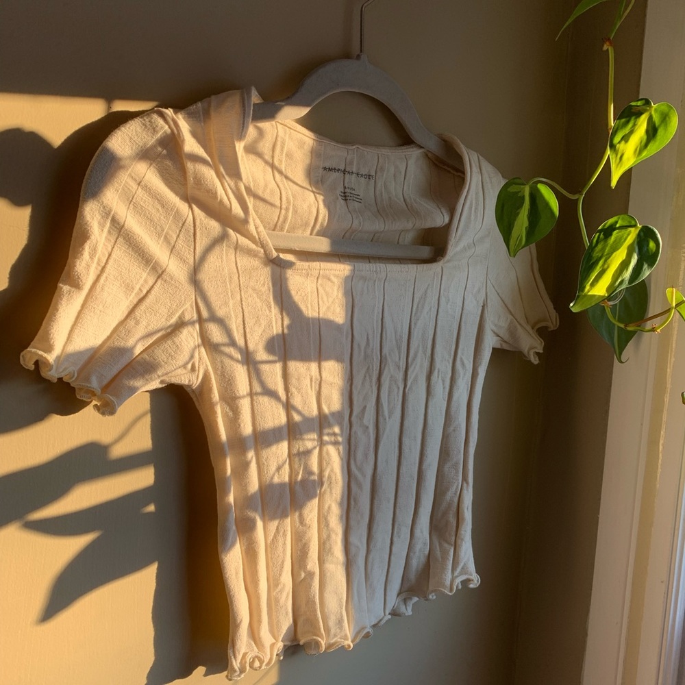 American Eagle Cream Crop Top🍦